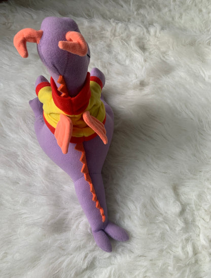 VTG 1982 Figment Walt Disney Plush Purple Dragon
