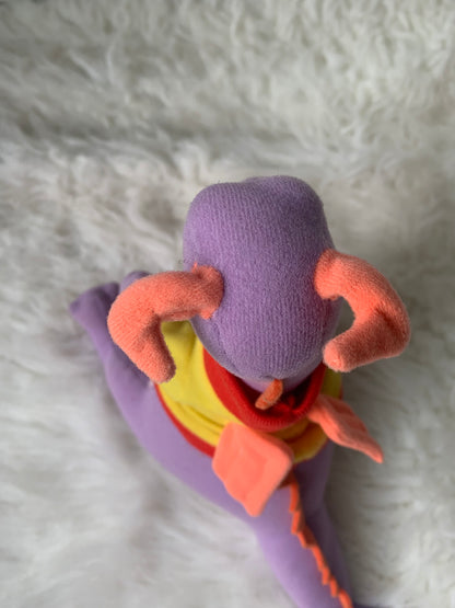 VTG 1982 Figment Walt Disney Plush Purple Dragon