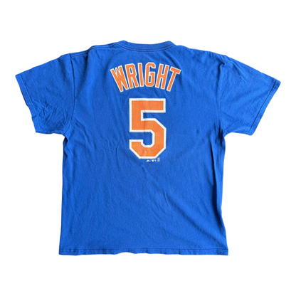 VTG Majestic MLB T-Shirt Bundle Wright Mets Freeman Braves Ortiz Red Sox Size: L