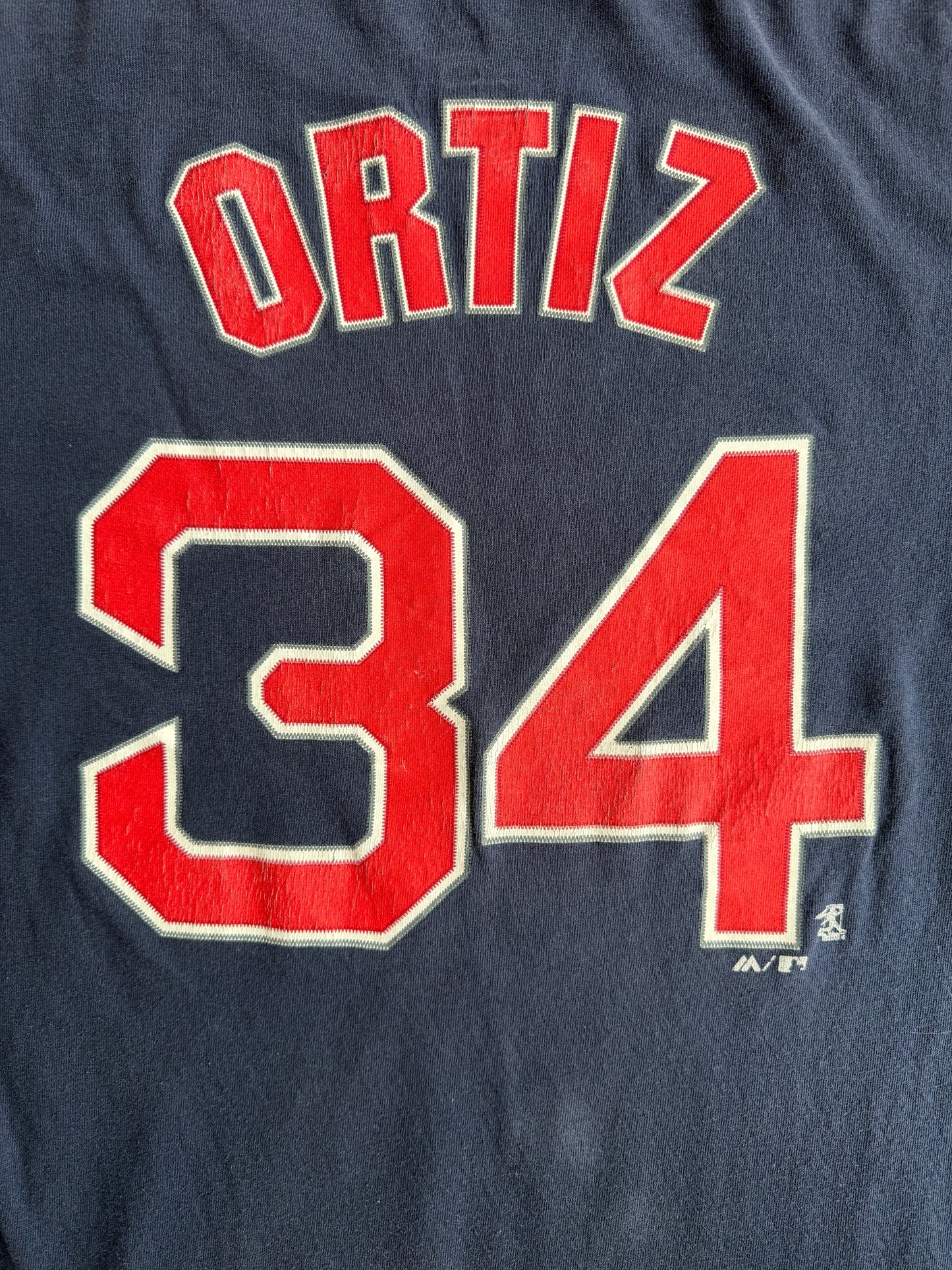 VTG Majestic MLB T-Shirt Bundle Wright Mets Freeman Braves Ortiz Red Sox Size: L