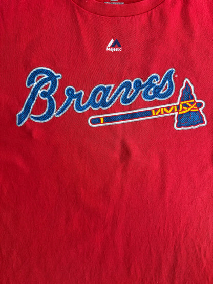 VTG Majestic MLB T-Shirt Bundle Wright Mets Freeman Braves Ortiz Red Sox Size: L