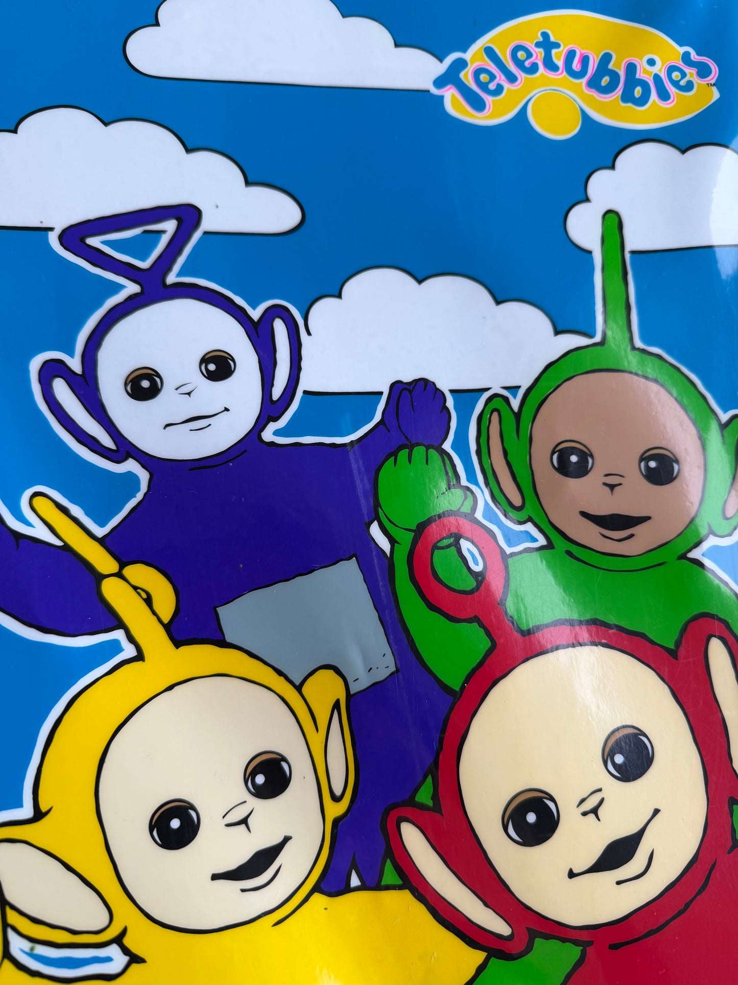 VTG 1998 Teletubbies Rolling Suitcase Carry-On Travel Luggage Bag
