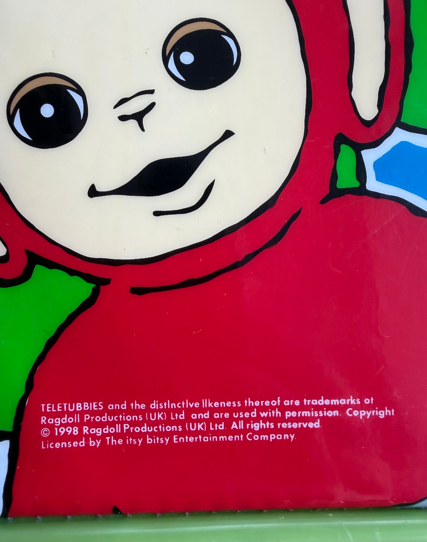 VTG 1998 Teletubbies Rolling Suitcase Carry-On Travel Luggage Bag