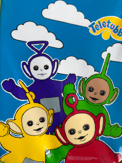VTG 1998 Teletubbies Rolling Suitcase Carry-On Travel Luggage Bag