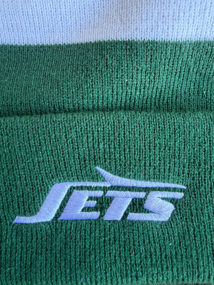 New York Jets NFL Ultra Game Pom Beanie & Scarf Set Winter Knit Fan Gear