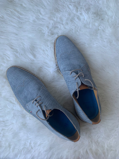 Handmade Giorgio 1958 Blue Lace-up Men's Dress Shoes EU 41.5