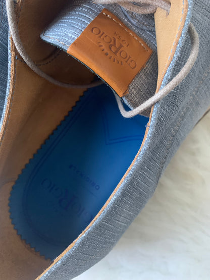 Handmade Giorgio 1958 Blue Lace-up Men's Dress Shoes EU 41.5