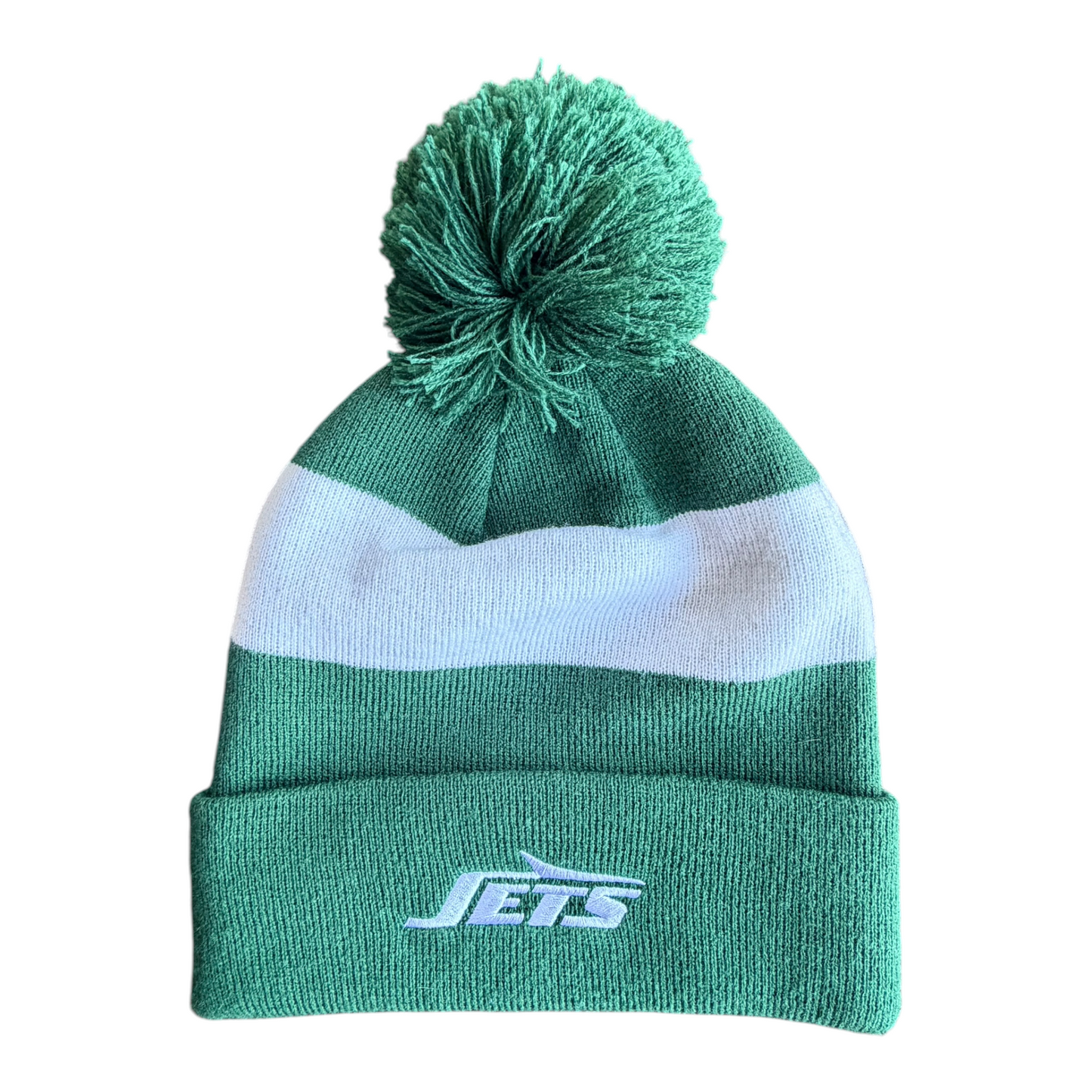New York Jets NFL Ultra Game Pom Beanie & Scarf Set Winter Knit Fan Gear