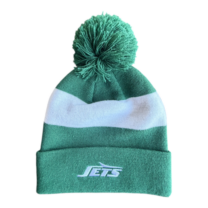 New York Jets NFL Ultra Game Pom Beanie & Scarf Set Winter Knit Fan Gear