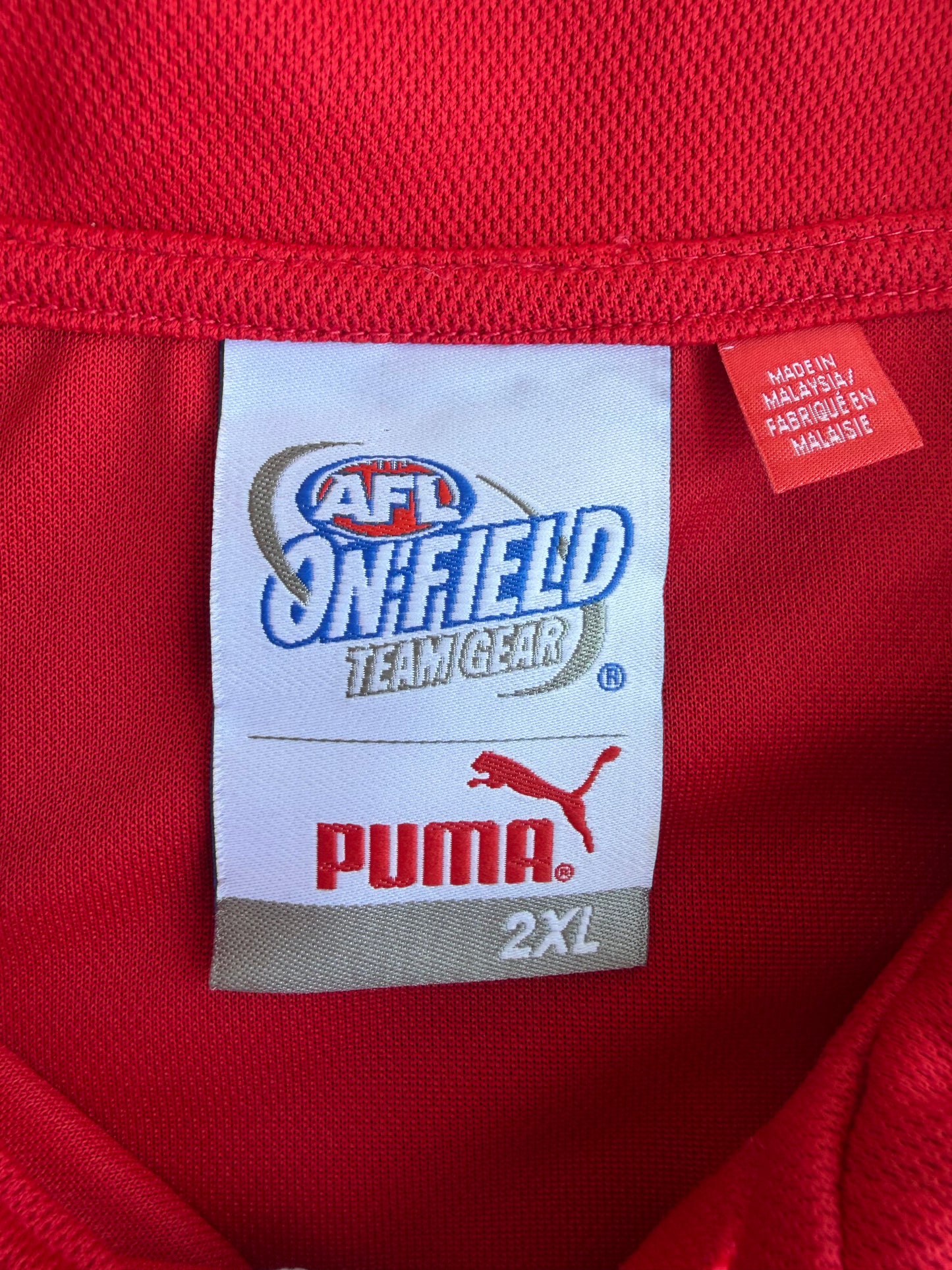 Sydney Swans AFL On-Field Team Gear Puma Men’s Red Polo Shirt Size: 2XL