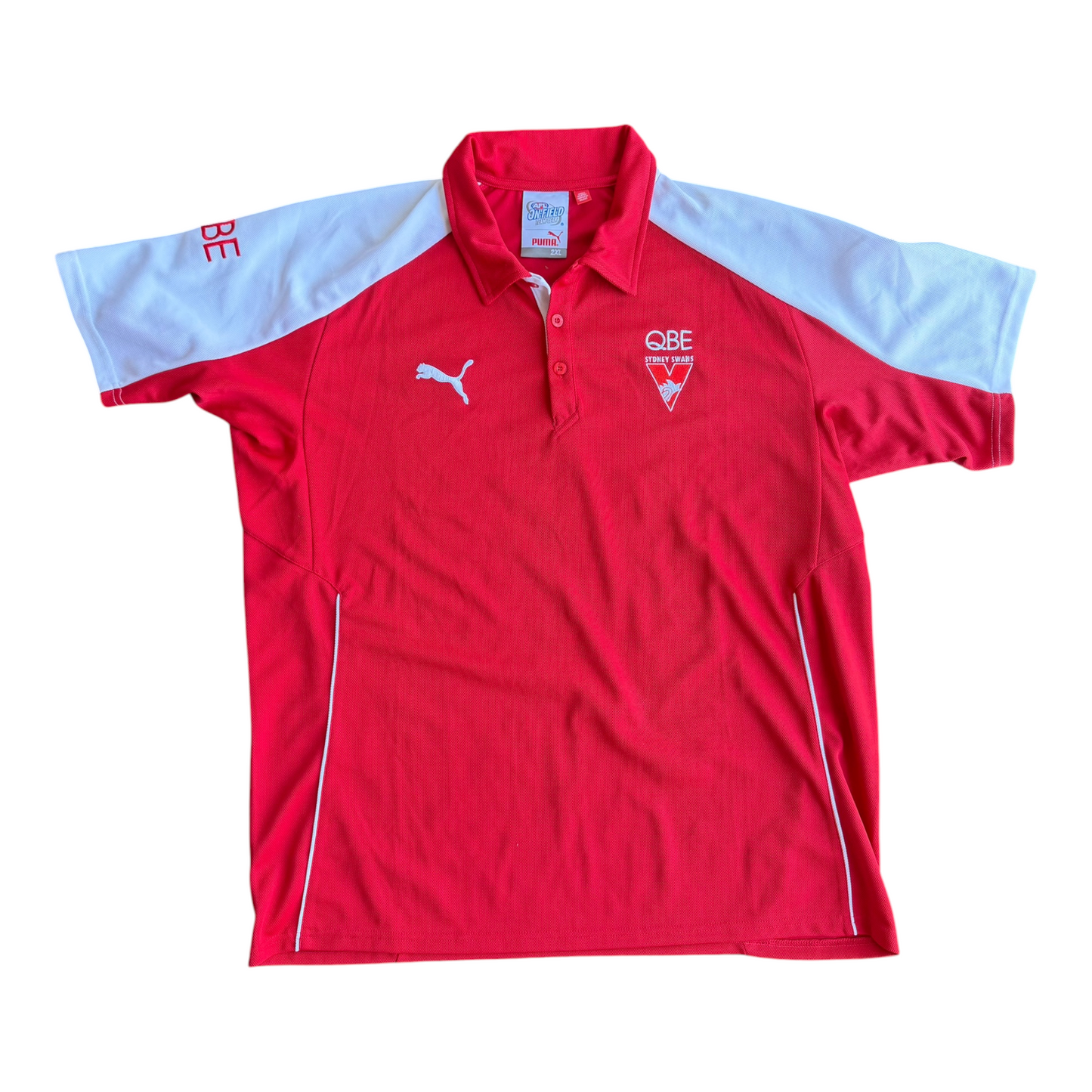 Sydney Swans AFL On-Field Team Gear Puma Men’s Red Polo Shirt Size: 2XL