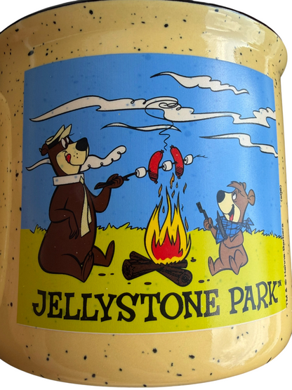 VTG 2006 Yogi Bear & Boo-Boo Jellystone Park Hanna-Barbera Speckled Ceramic Mug