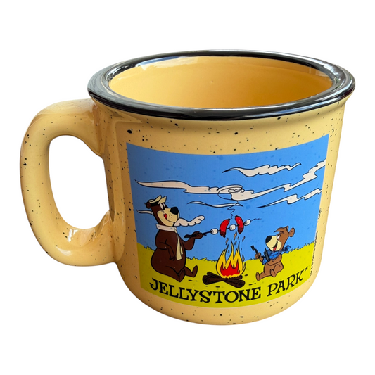VTG 2006 Yogi Bear & Boo-Boo Jellystone Park Hanna-Barbera Speckled Ceramic Mug