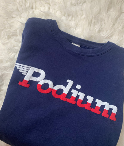 VTG Podium Logo Racing Crewneck Sweatshirt Size: XL