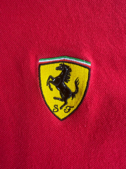 VTG 2000 Y2K Ferrari Official Licensed Red Polo Shirt Size: L