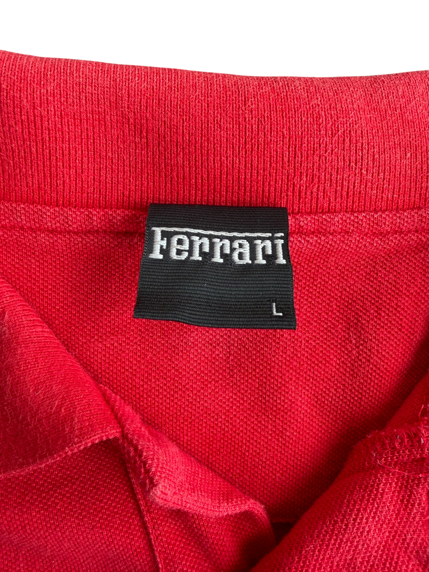 VTG 2000 Y2K Ferrari Official Licensed Red Polo Shirt Size: L