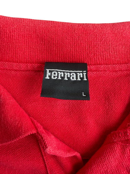 VTG 2000 Y2K Ferrari Official Licensed Red Polo Shirt Size: L