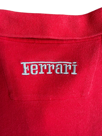 VTG 2000 Y2K Ferrari Official Licensed Red Polo Shirt Size: L