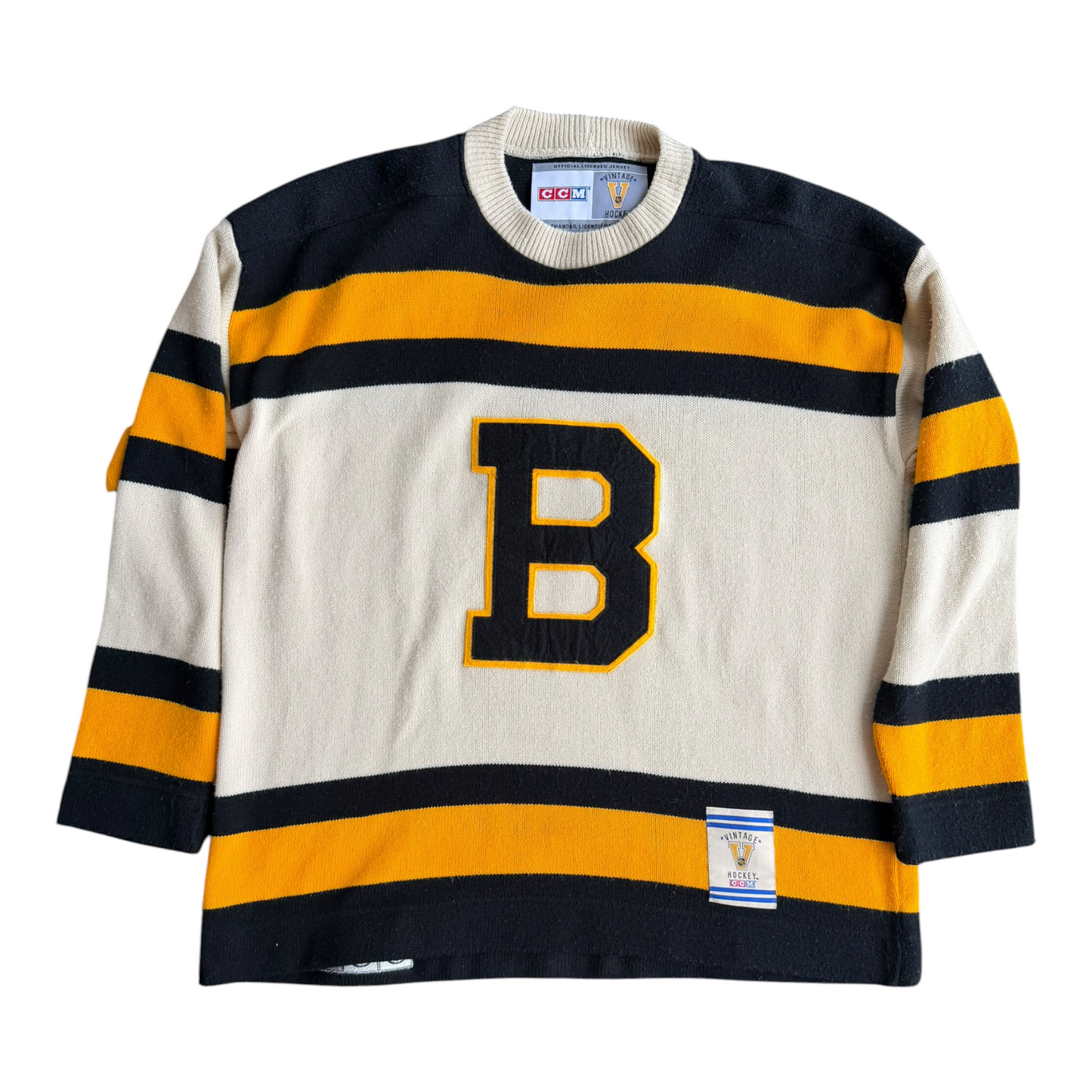 Boston Bruins Vintage Hockey CCM Heritage Kint Sweater Size: XL