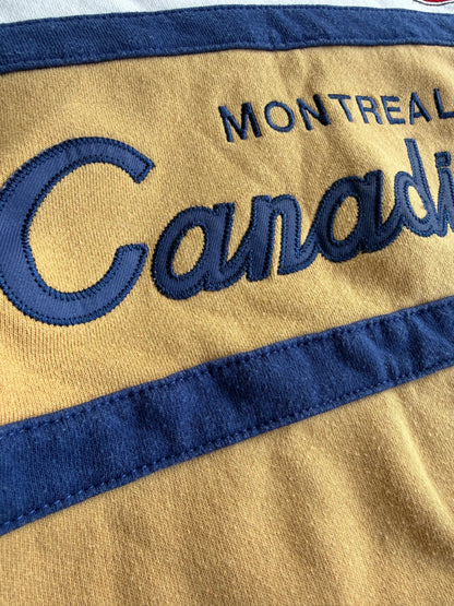 Montreal Canadiens Mitchell & Ness Italic Striped Hoodie Youth Size: L (14/16)