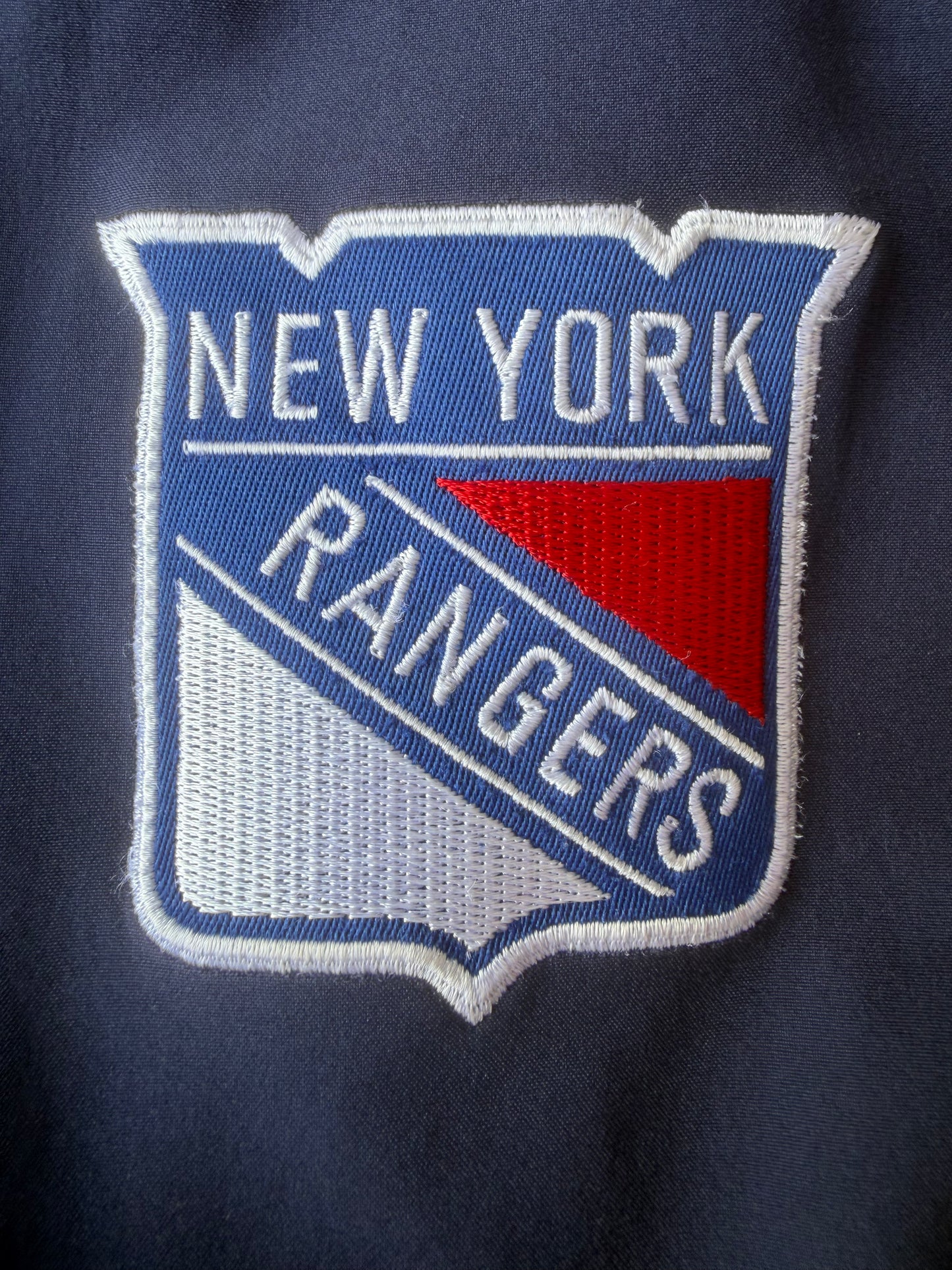 New York Rangers Reebok NHL Center Ice Collection Full Zip Blue Jacket Size: L