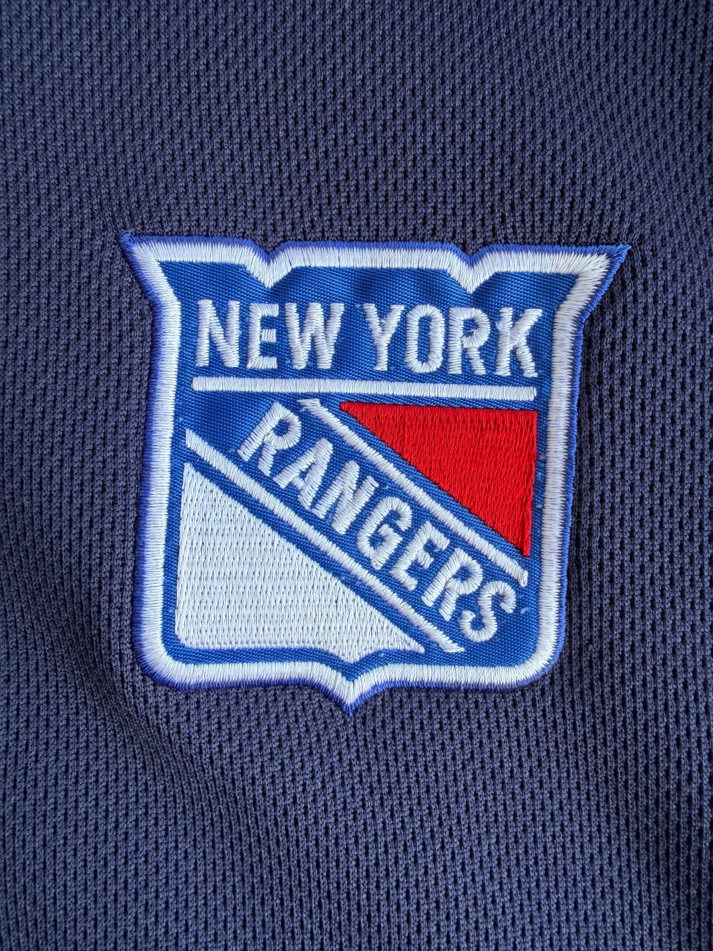 New York Rangers Reebok NHL Center Ice Collection Full Zip Blue Hoodie Size: L