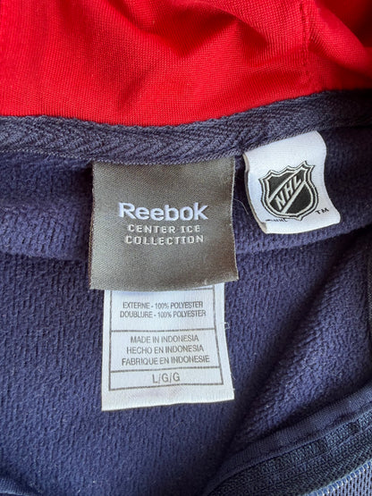 New York Rangers Reebok NHL Center Ice Collection Full Zip Blue Hoodie Size: L