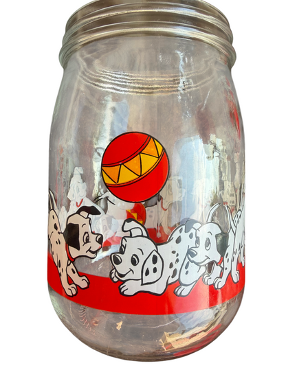 VTG Disney 101 Dalmatians Collectible Glass Storage Jar Set
