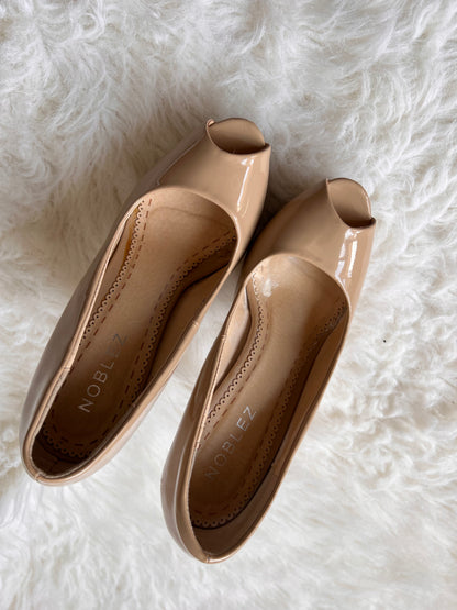 Noblez Soulier Dentelle Nude Heel Shoes EU 38