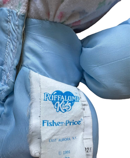 VTG 1991 Fisher-Price Puffalump Kids Plush Snuggle Doll Blue Moon Star No Light