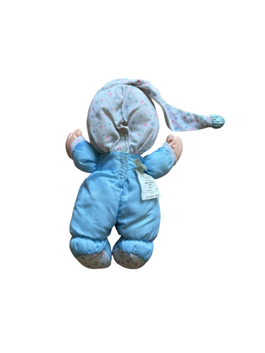 VTG 1991 Fisher-Price Puffalump Kids Plush Snuggle Doll Blue Moon Star No Light