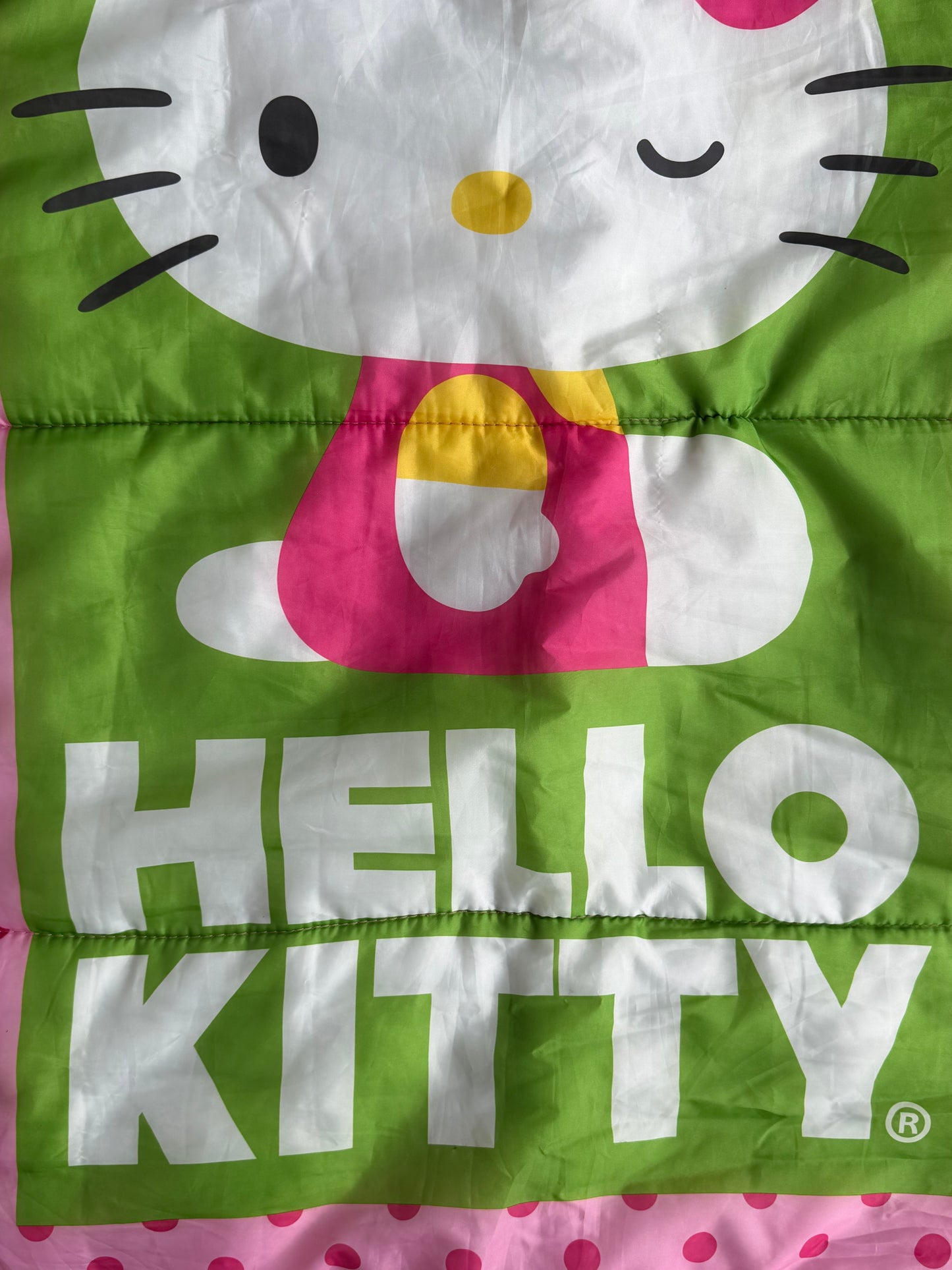 VTG Sanrio Hello Kitty Polka Dot Kids Sleeping Bag