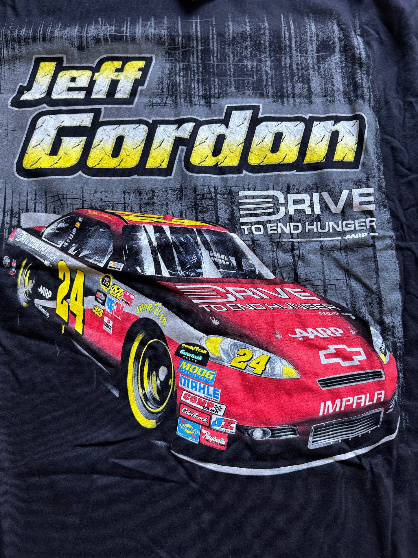 VTG Y2K Jeff Gordon NASCAR Chevy Impala #24 Hendrick T-Shirt Size: XL