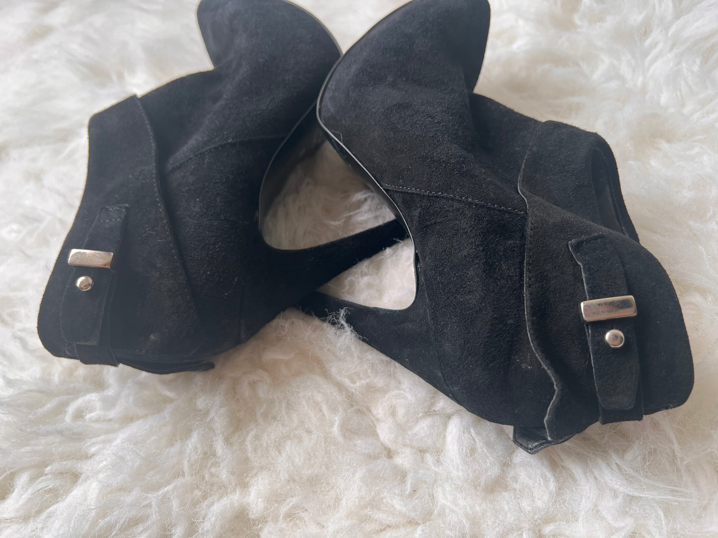 Browns iD Camoscio Nero Sple Black Heel Shoes EU 37