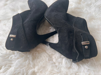 Browns iD Camoscio Nero Sple Black Heel Shoes EU 37