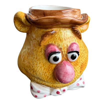 VTG Jim Henson The Muppets Fozzie Bear Ceramic Figural Coffee Mug