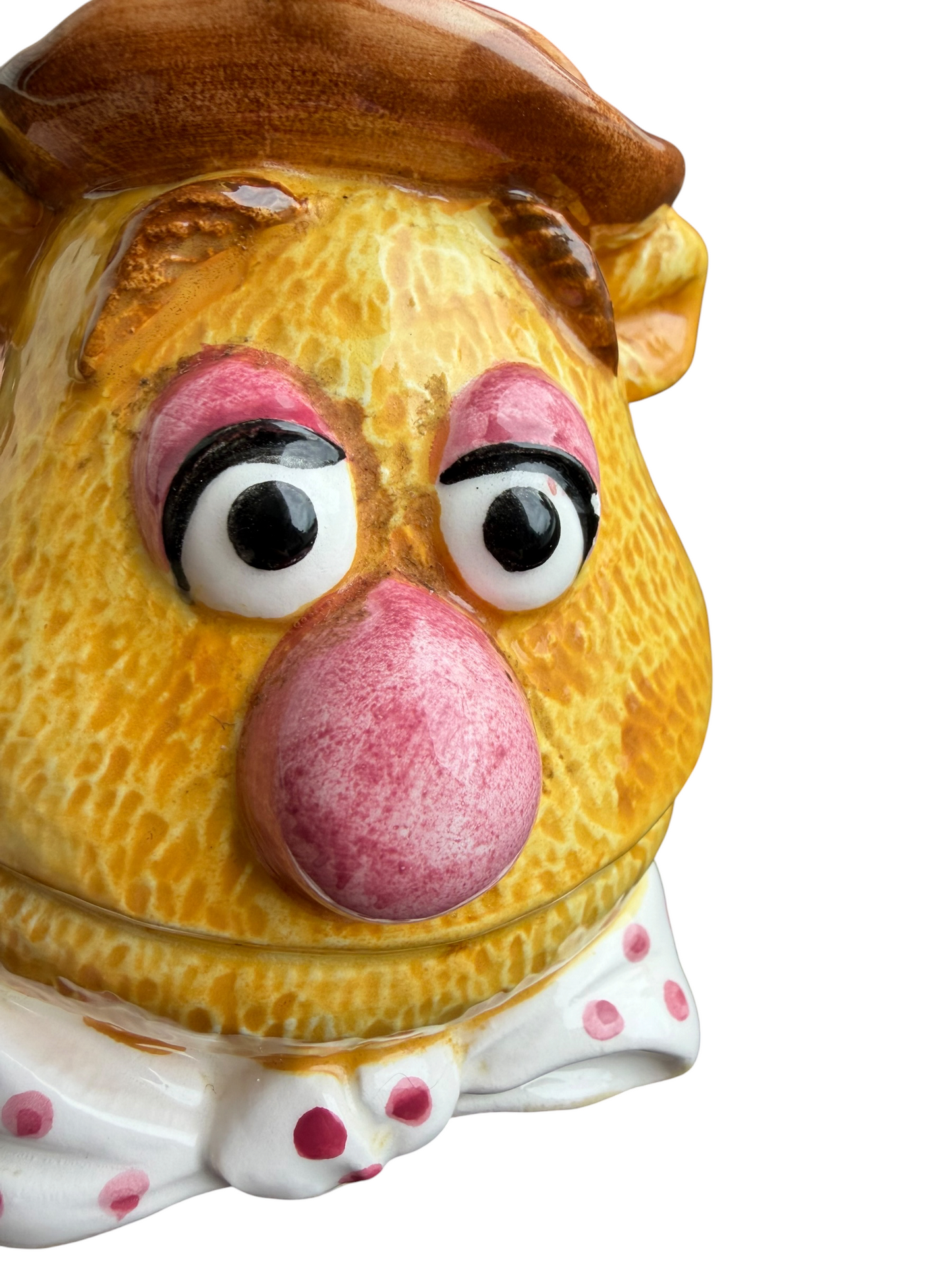 VTG Jim Henson The Muppets Fozzie Bear Ceramic Figural Coffee Mug