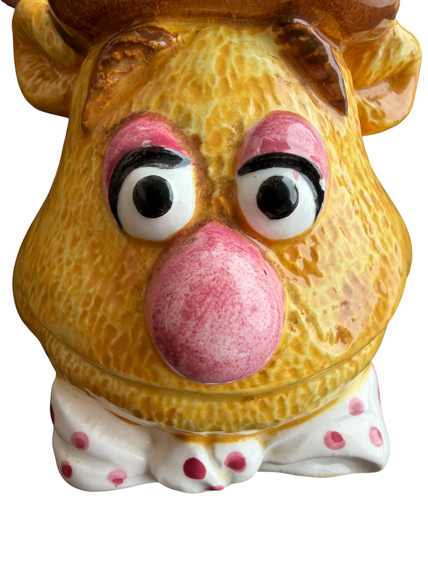 VTG Jim Henson The Muppets Fozzie Bear Ceramic Figural Coffee Mug