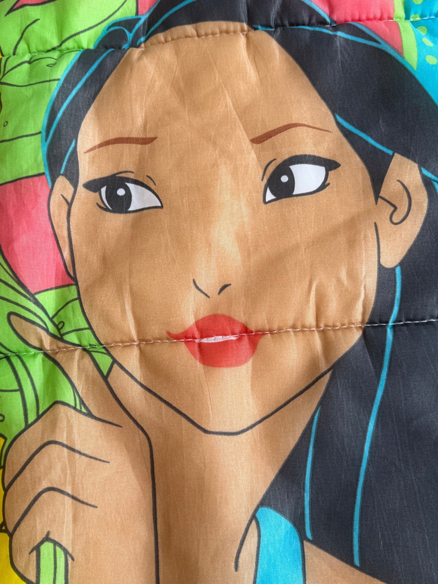 VTG 1995 Disney Pocahontas Sunflower Flit Kids Sleeping Bag