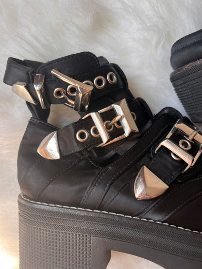 Jeffrey Campbell Mingus Buckle Strap Platform Bootie US 8