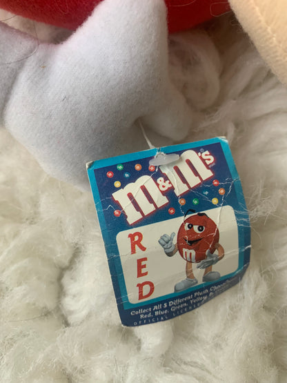 VTG Y2K Nanco Red M&M’S Candy Stuffed Plush Toy With Tags 13”
