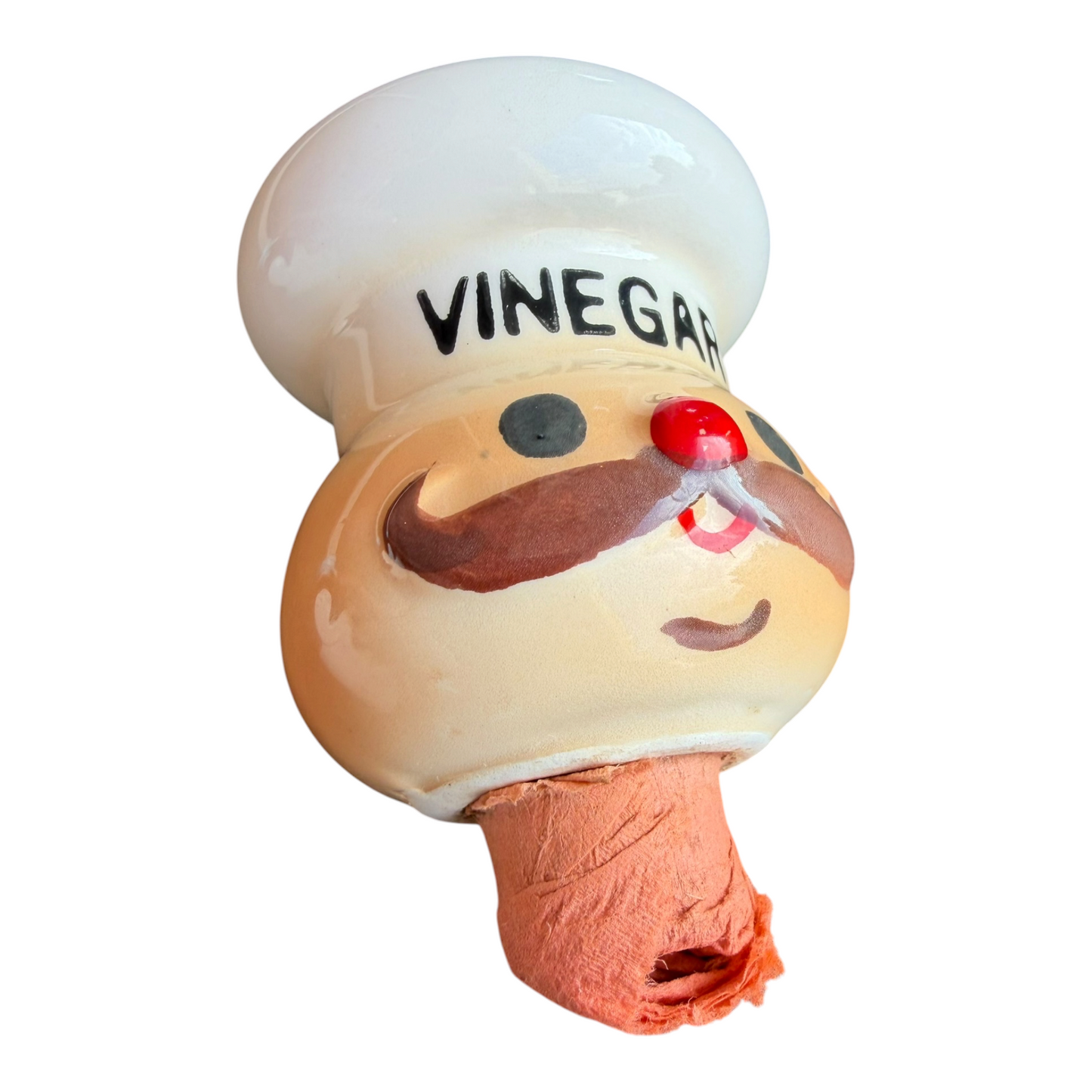 VTG Retro Ceramic Chef Salt Pepper Oil Vinegar Condiment Cruet Set Made in Japan