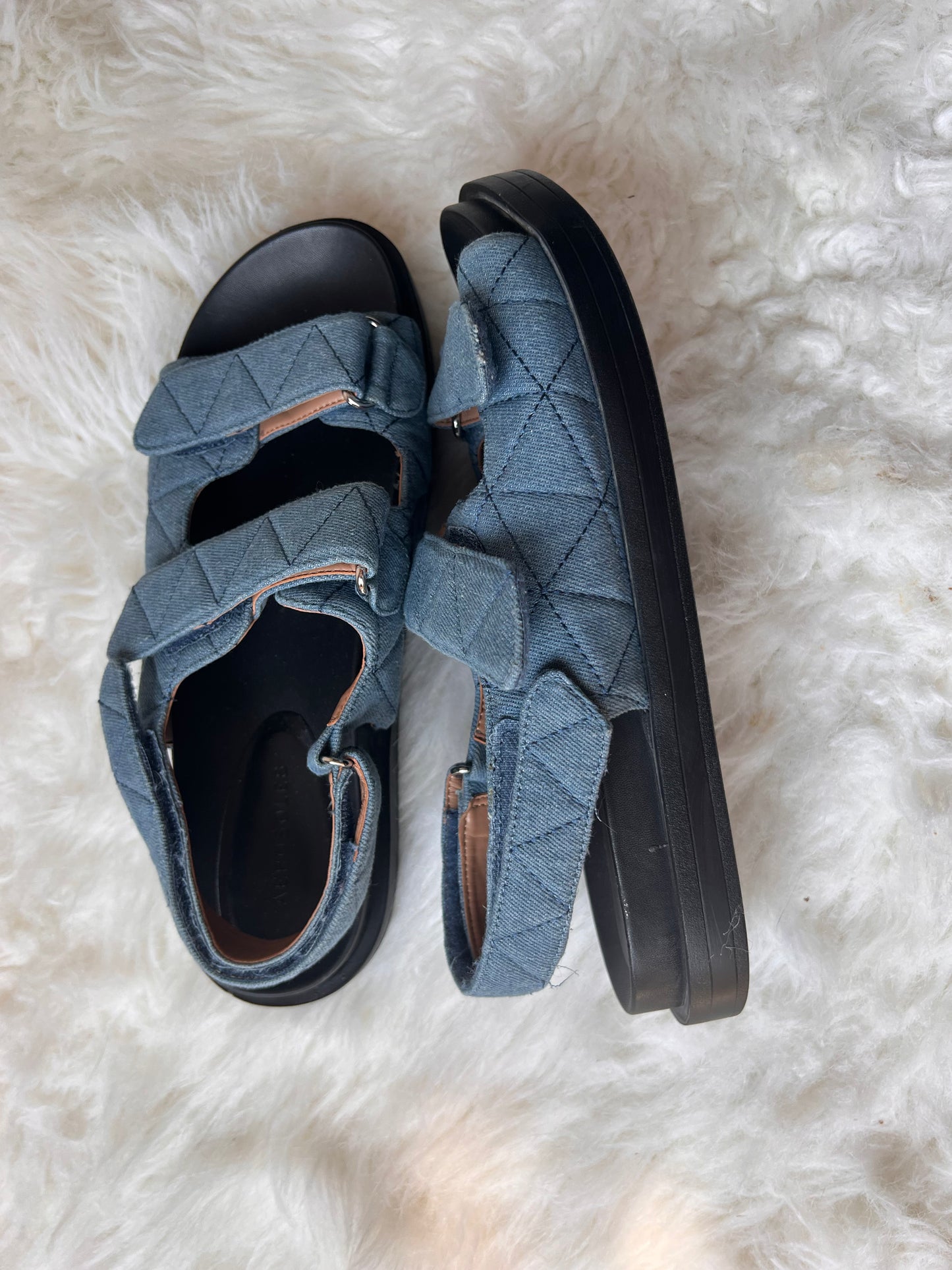 Aerosoles Denim Lamirca Quilted Sandals US 11