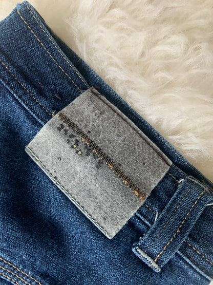 Y2K Schott Bros NYC Men's Denim Jeans Stiched Logo Streetwear Baggy Size: 34