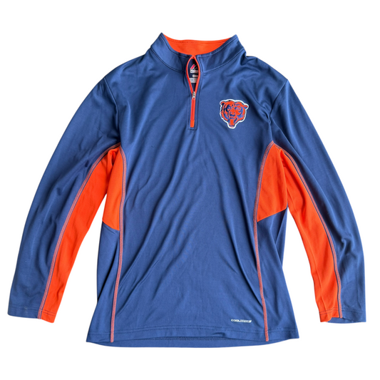Chicago Bears Majestic NFL Navy Men's 1/4 Zip Lightweight Pullover Size: M