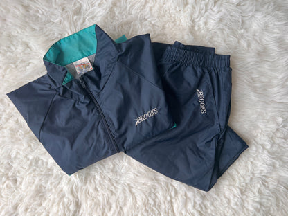 VTG Brooks Men’s Windbreaker Jacket & Track Pants Set Size: M