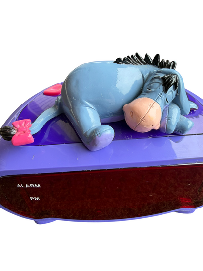 VTG Disney Eeyore Winnie The Pooh Sleeping Figural Retro Digital Alarm Clock