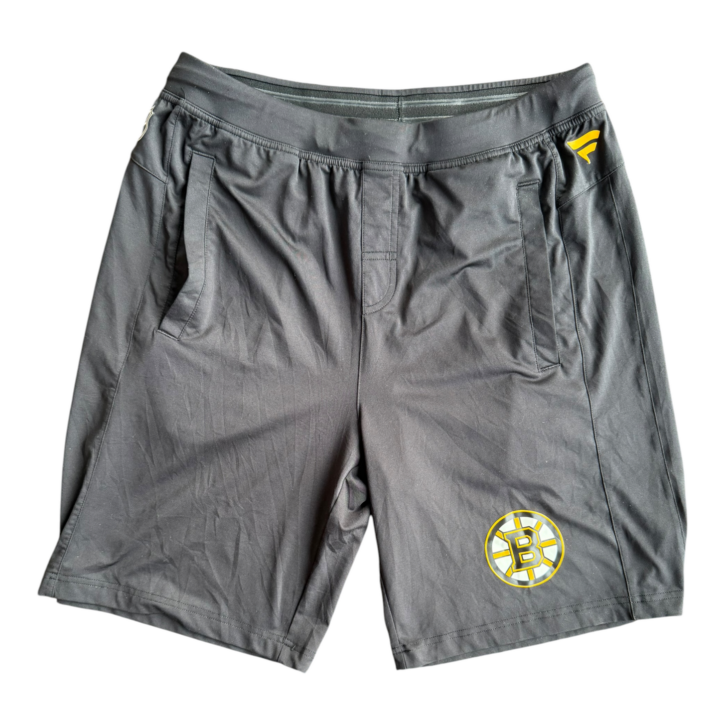 Boston Bruins NHL Authentic Pro Fanatics Athletic Black Shorts Size: L