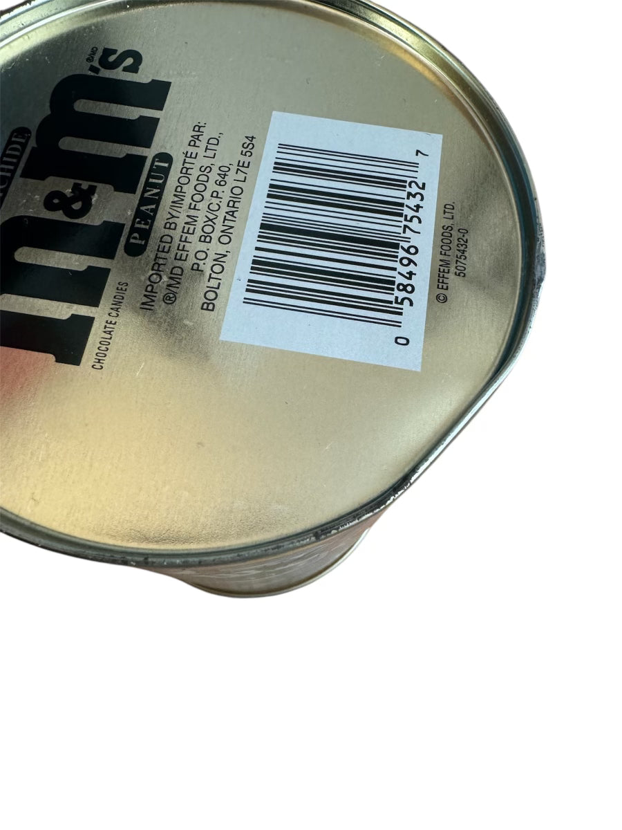 VTG M&M 1994 Set of 2 Plain & Peanut Flavored Christmas Theme Collectible Tins