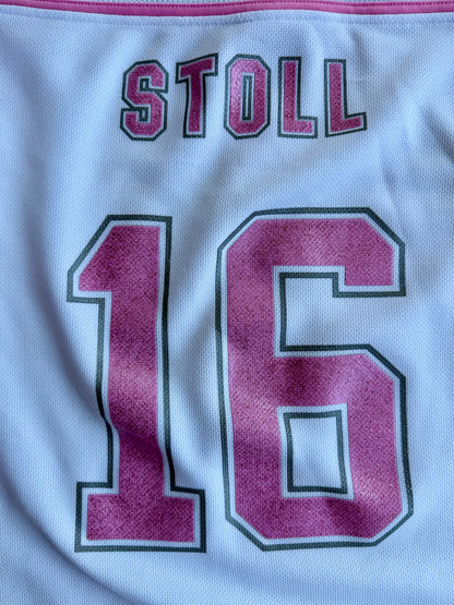 VTG Edmonton Oilers Jarret Stoll #16 Reebok Pink Jersey Women's Rare Size: M